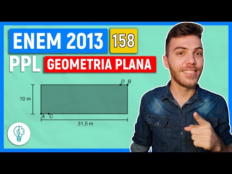 🛑158 Enem 2013 PPL - GEOMETRIA PLANA - O proprietário de um terreno retangular medindo 10 m por 31,5