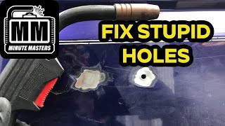 How to Fix Small Holes in Body Panels F150