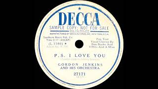 1950 Gordon Jenkins - P. S. I Love You (Don Burke &amp; Four Hits And A Miss, vocals)
