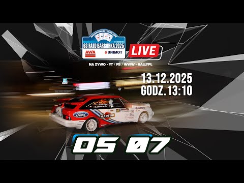 🎥 LIVE:  63. Rajd Barbórka 2025 - OS7 Polfa Tarchomin 2