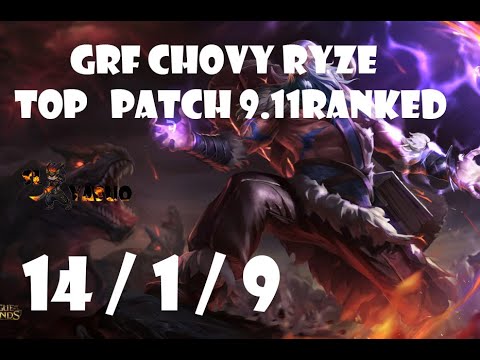 League of Legends | Chovy RYZE Highlights | Top - Patch 9.11 Ranked