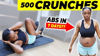 500 CRUNCHES A DAY FOR 7 DAYS, See What Happened to My Belly