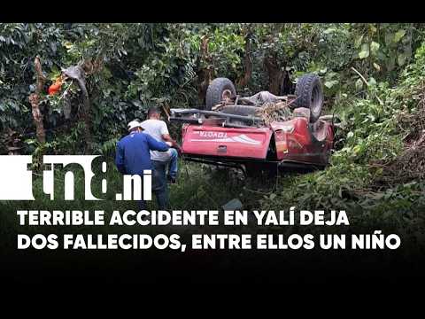 Dos fallecidos, entre ellos un menor, en fatal accidente en San Sebastián de Yalí