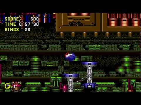 Sonic CD (XBLA) - Metallic Madness: Zone 2: Bad Future Playthrough (Sonic) [Original Spin Dash]