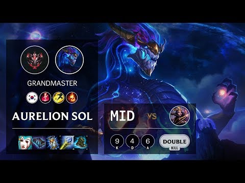 Aurelion Sol Mid vs LeBlanc - KR Grandmaster Patch 10.4