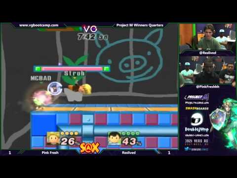 S@X 9/16/14 - Pink Fresh (Lucas) vs Reslived (Ness) - Project M Winners Quarters - Smash PM