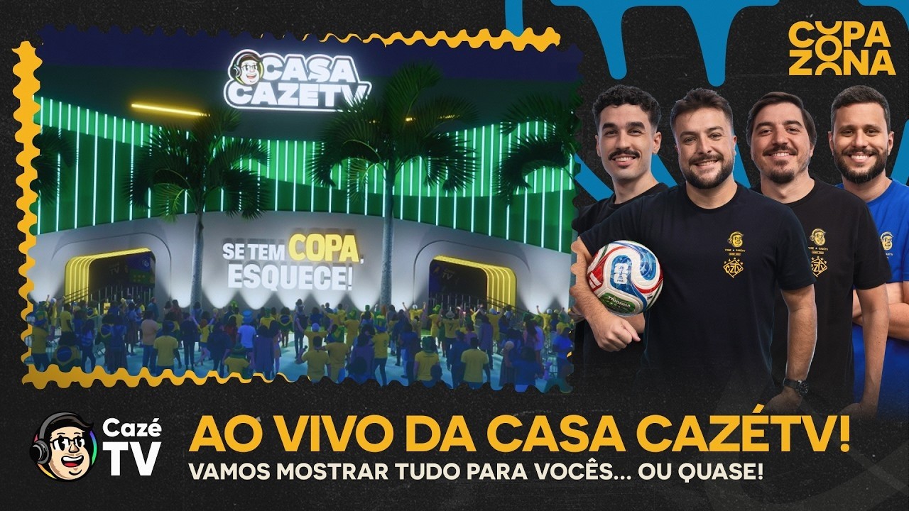 REVELAÇÃO DA CASA CAZÉTV E TREINO DA SELEÇÃO BRASILEIRA DIRETO DOS ESTADOS UNIDOS | COPAZONA
