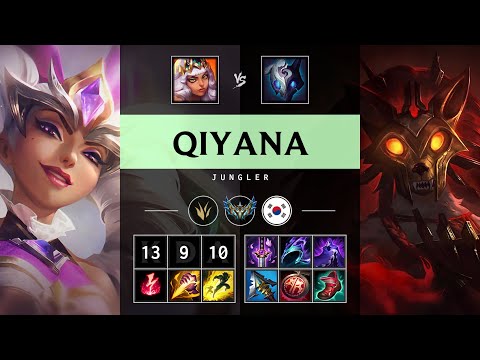 Qiyana Jungle vs Kindred: Killing spree - KR Challenger Patch 14.23