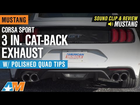 2015-2019 Mustang Corsa Sport 3" Cat-Back Exhaust w/ Polished Quad Tips Review & Sound Clip