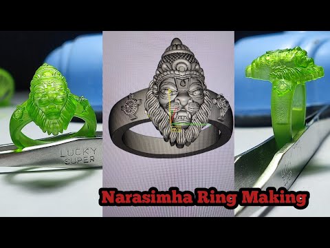 Jewelry designs | Narasimha Ring making | South Indian jewelry designs | Subho | 3D Cad File To Cam