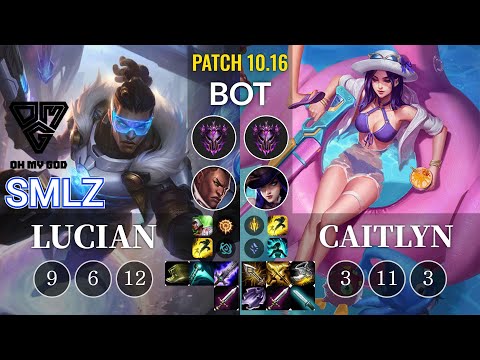 OMG Smlz Lucian vs Caitlyn Bot - KR Patch 10.16