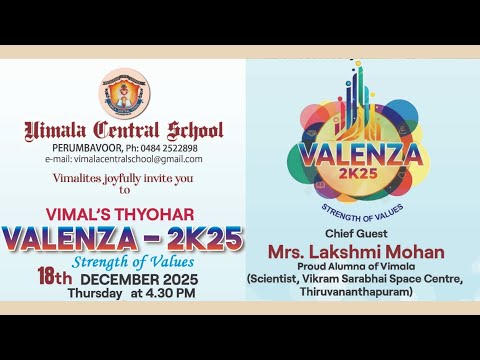 VALENZA- 2K25 || VIMALA CENTRAL SCHOOL, PERUMBAVOOR || 18/12/2025 || #rachanacreations