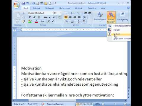 Word 2007, Redigering, brödtext, Nicklas Holgersson