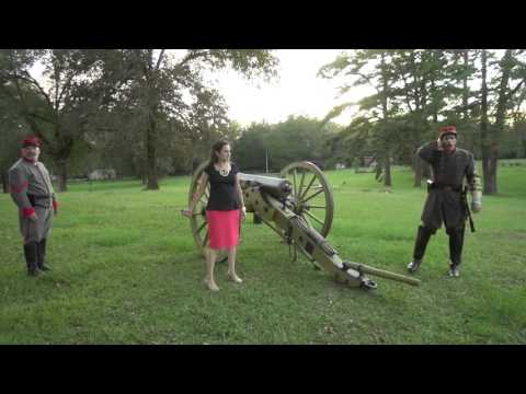 Firing a Civil War cannon at Marianna, FL