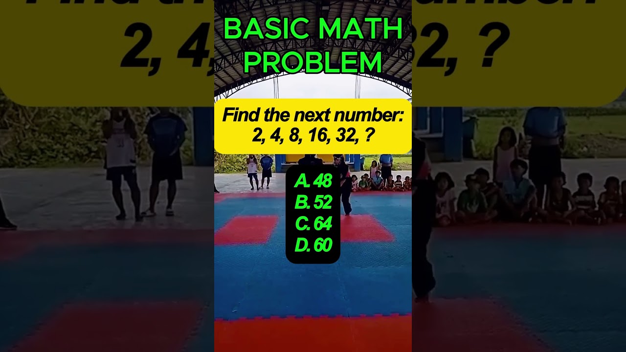 Find the next number:2, 4, 8, 16, 32, ?A. 48B. 52C. 64D. 60#fypageシ #math #fyp #mathematics #quiz