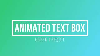 Animated Green Text Box Green Screen (#1)