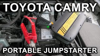 Toyota Camry (2018-2024): How To Jump Start Camry Using Portable Jump Starter? Auxito AJ01.