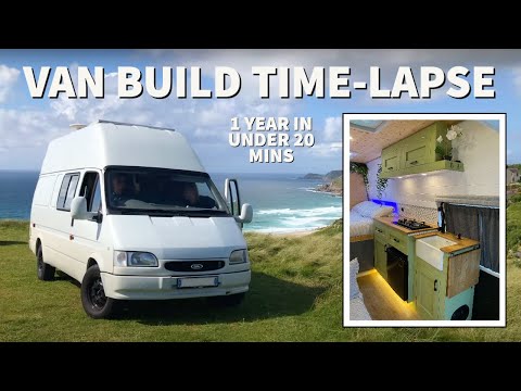 Full Van Build Timelapse | 1 year start to finish | DIY Transit Camper Conversion
