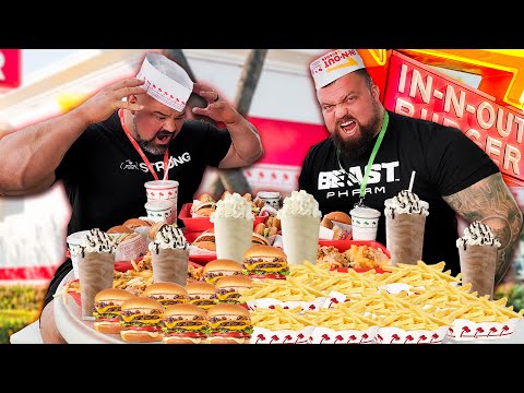 STRONGMAN VS. IN AND OUT BURGER CHALLENGE | EDDIE HALL
