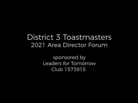 2021 Area Director Forum - May 22, 2021 Webinar