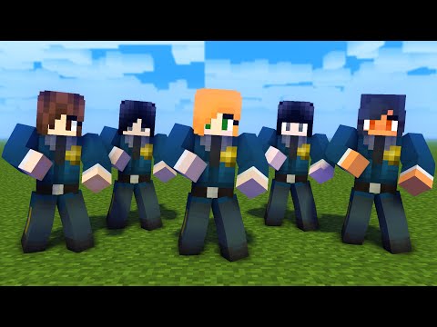 MONSTER SCHOOL : POLICE GIRLS DANCE JOANA MEME - MINECRAFT ANIMATION