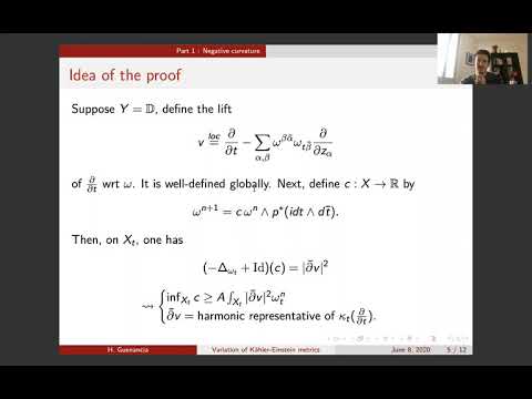 Variation of Kähler-Einstein metrics (Henri Guenancia)