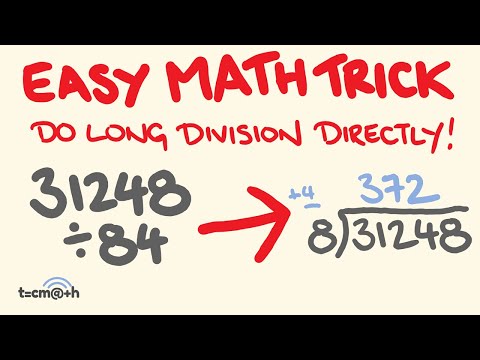 Part of a video titled Long Division Math Trick - how to do long division directly EASILY!