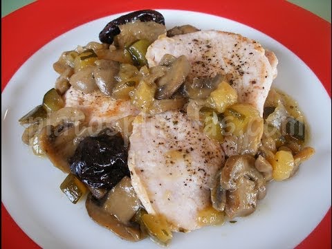 Pavo con champiñones