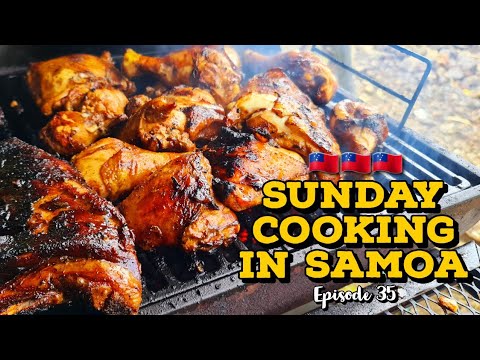 SUNDAY COOKING IN SAMOA | BBQ CHICKEN, LAMB, WINGS & SAUSAGES | EPIAODE 35