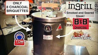 InGrill Barrel Style Mini Smoker-Grill! / Smoked And Seared Steak!