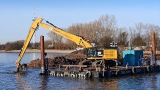 preview picture of video 'Wedel, Schulau, Hafenmole, Bagger im Schulauer Hafen, Full HD (1080p) Videobild'