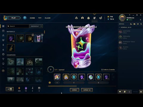 25x Space Groove 2022 Capsules opening (SLOW) - League Of Legends