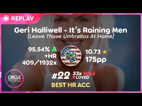 osu! | Vaxei | Geri Haliwel - It's Raining Men [Leave Those Umbrellas Home] +HR 95.54% 10.73⭐ 33❌