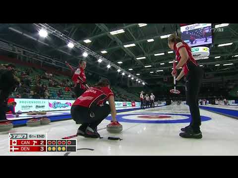 #wwcc2022 "Brilliant camera angle!" Shannon Birchard shows why the sport is called "curling"