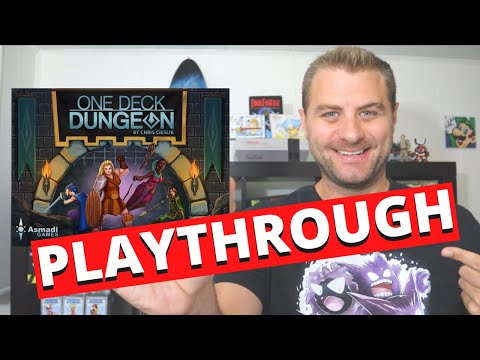 One Deck Dungeon Board Game Playthrough - Paladin VS Yeti Cavern