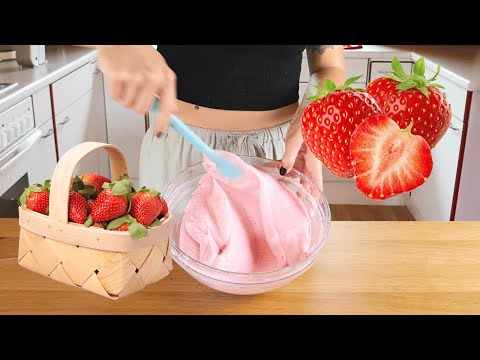 🍓Cake filling with fresh strawberries - quick and easy