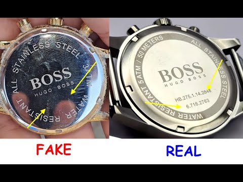 Hugo Boss watch real vs fake. How to spot fake Hugo boss time wear