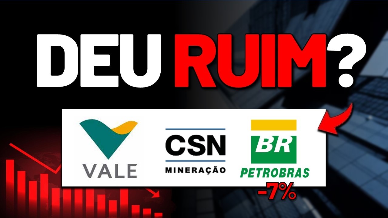 🚨PETR4: AÇÃO DESABA 7%. DIVIDENDO NÃO ANIMOU? VALE3 e CMIN3 | VALE A PENA INVESTIR?