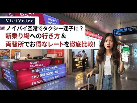 ノイバイ空港のGrab乗り場への道順を紹介する動画