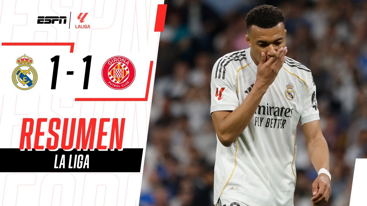REAL MADRID NO LE PUDO GANAR A GIRONA Y BARCELONA SE ACERCA AL TÍTULO | Madrid 1-1 Girona | RESUMEN