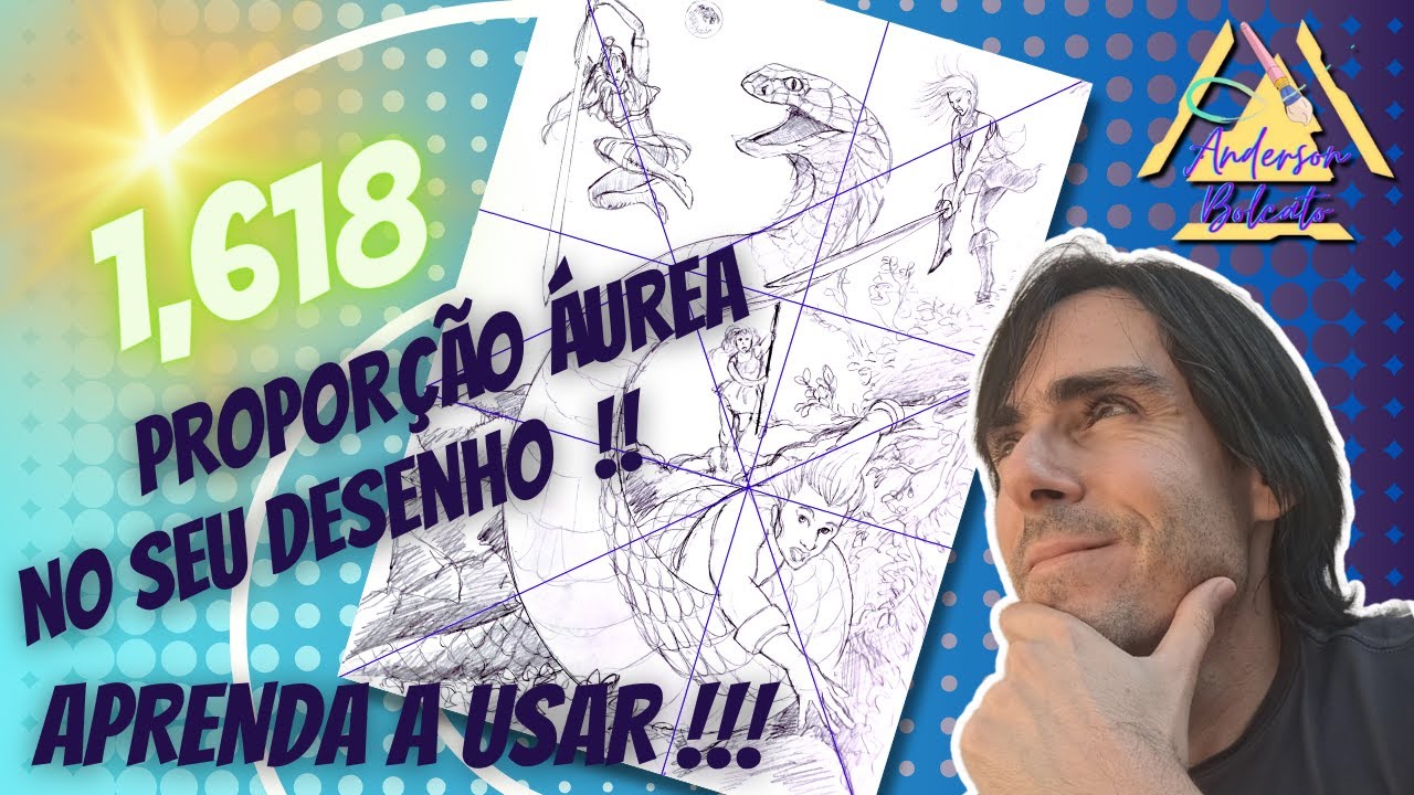 Como desenhar usando a PROPORÇÃO ÁUREA - REGRA DE OURO NA ARTE.
