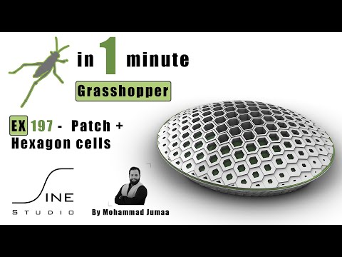 Grasshopper in 1 minute - EX 197 - Patch + hexagon cells