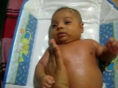 baby massage with oil