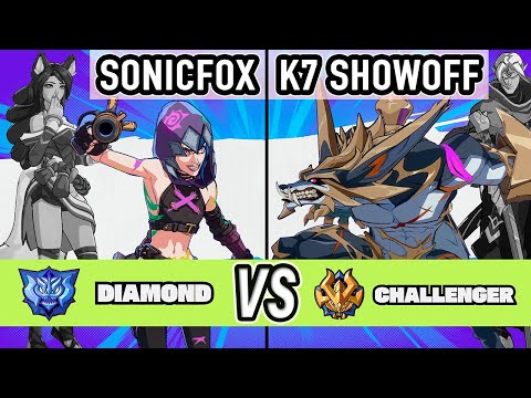 2XKO ▰ Sonicfox (Jinx / Ahri) vs K7 Showoff (Warwick / Yasuo) ▰ High Level Gameplay