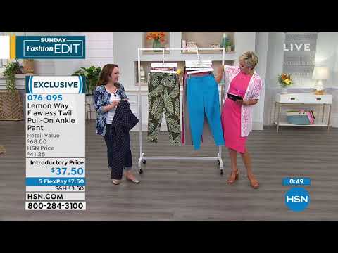 Lemon Way Flawless Twill PullOn Ankle Pant