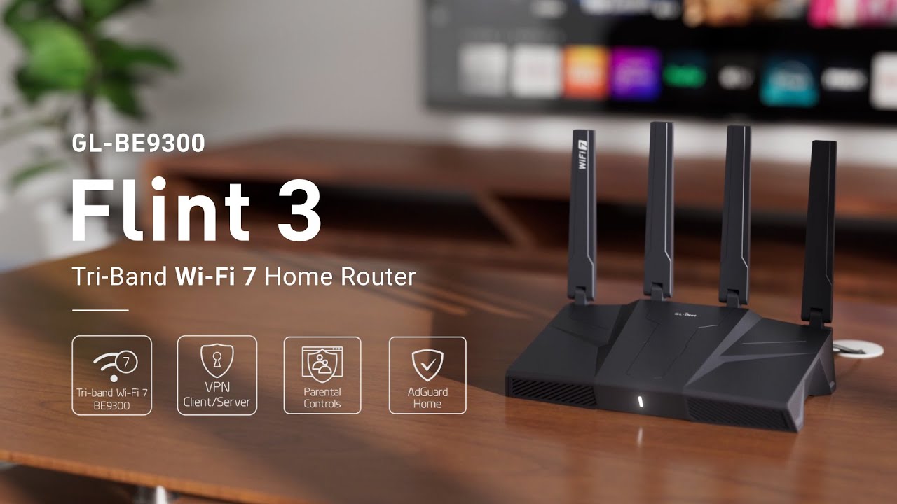 Experience the Power of Wi-Fi 7 with Flint 3 (GL-BE9300) | Tri-band Wi-Fi 7 Home Router