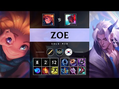 Zoe Mid vs Yone - KR Challenger Patch 25.21