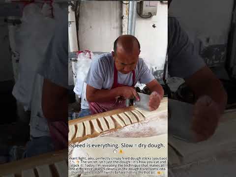 Cutting Dough for Perfect Fried Dough Sticks! 🔪🍞