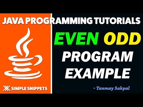 Java Program Find whether a number is Even or Odd | Java programming tutorial for Beginners