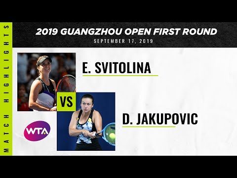 Elina Svitolina vs. Dalila Jakupovic | 2019 Guangzhou First Round | WTA Highlights